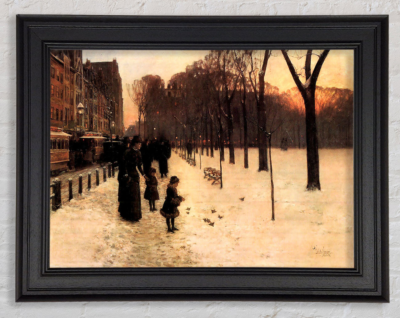 Hassam Boston In Everyday Twilight Framed Print