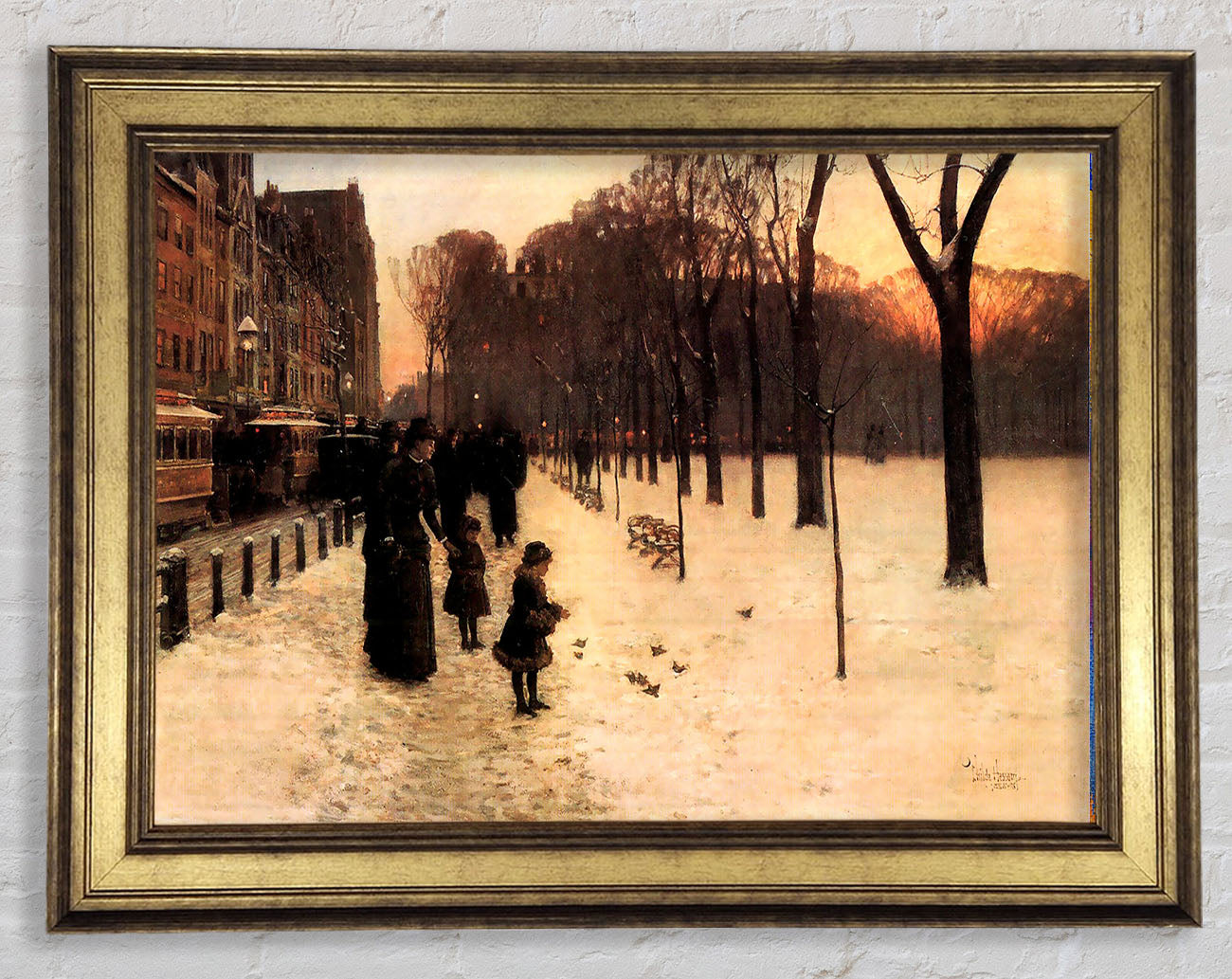 Hassam Boston In Everyday Twilight Framed Print