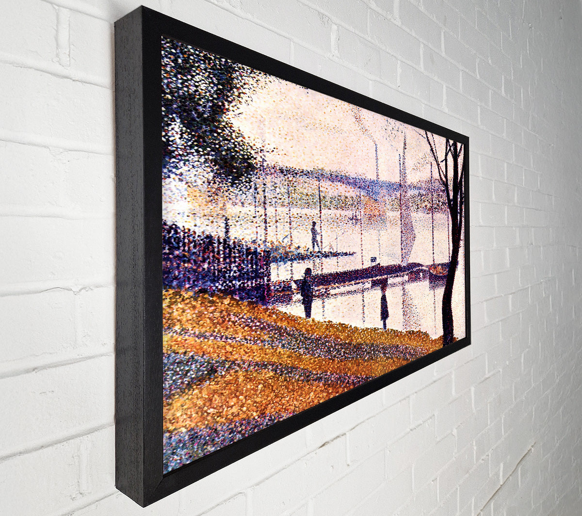 Seurat Bridge Of Courbevoie Canvas Wall Art