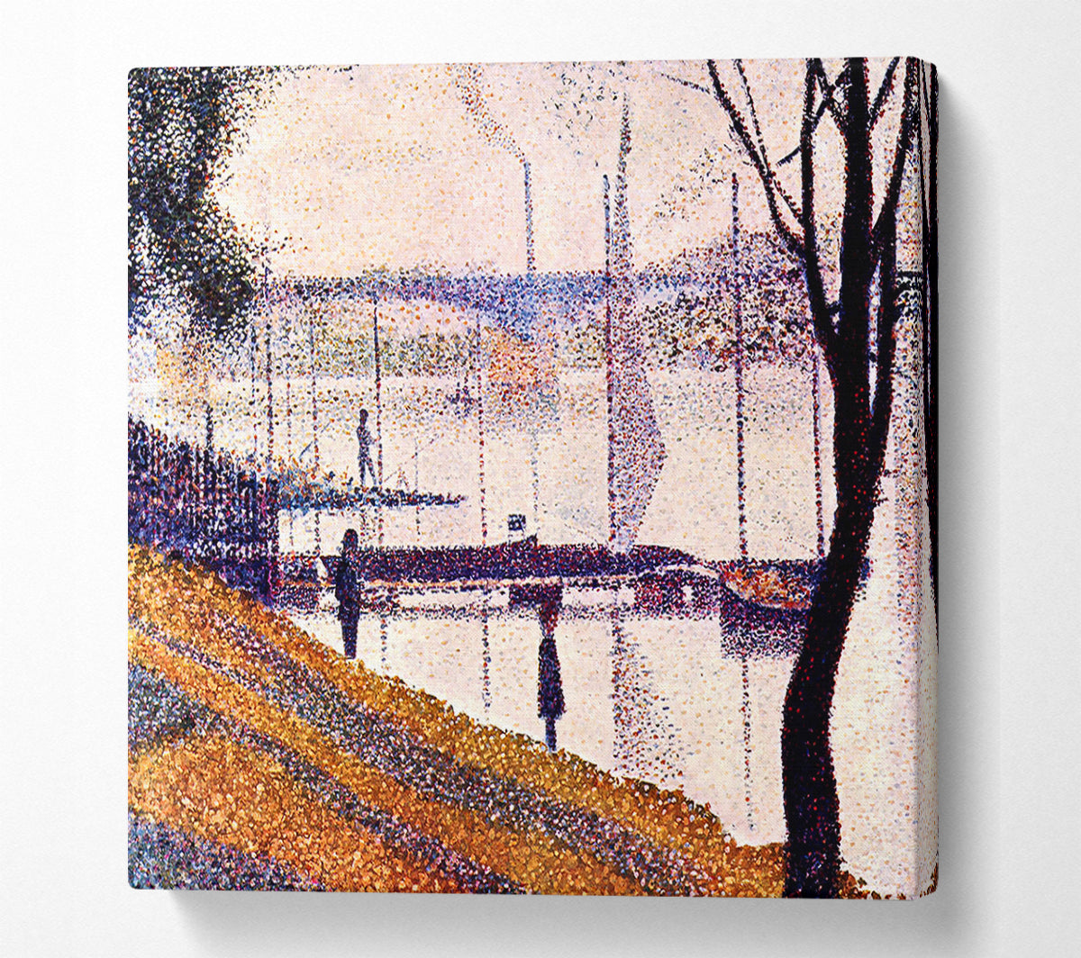Seurat Bridge Of Courbevoie Canvas Wall Art