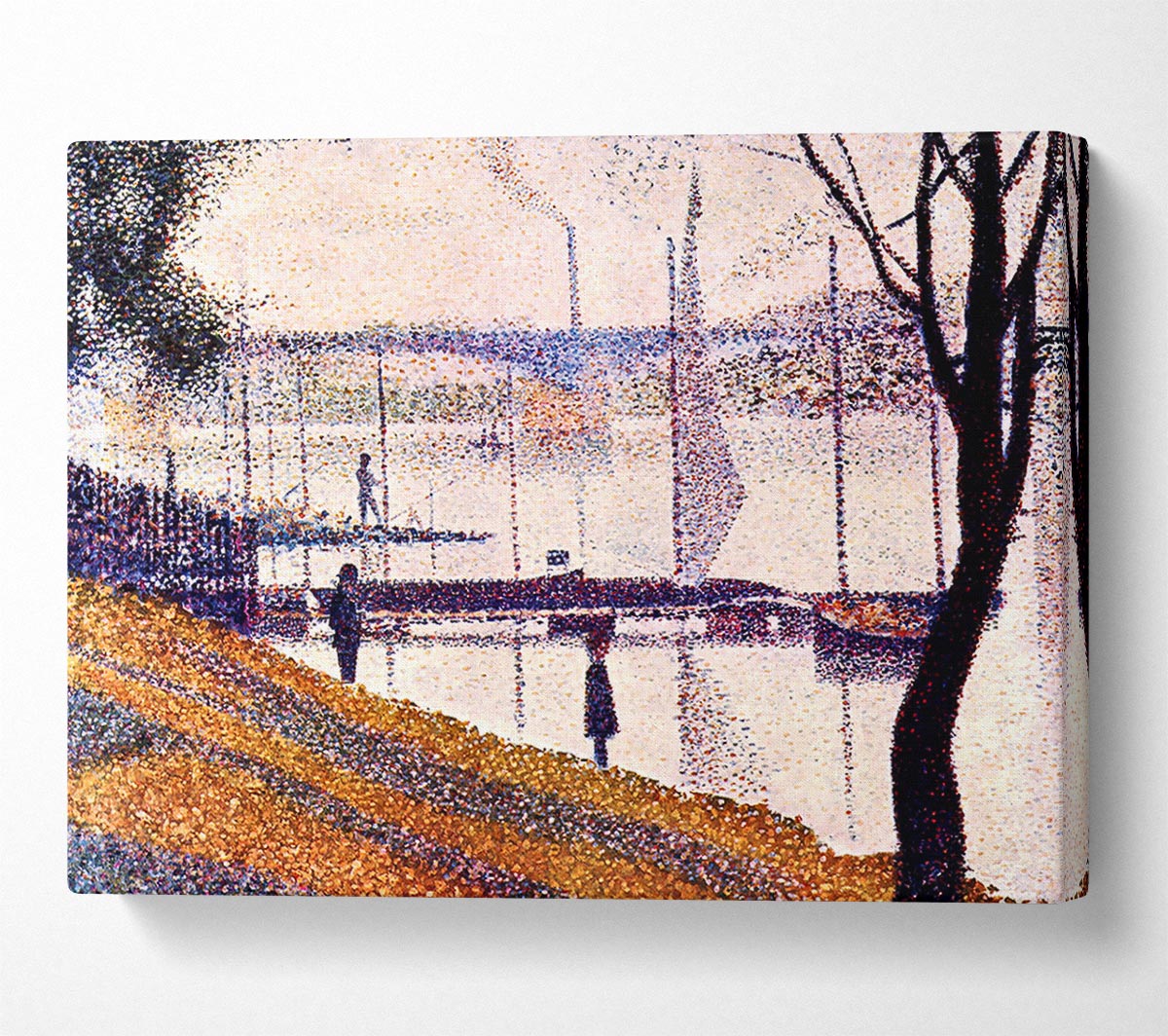 Seurat Bridge Of Courbevoie Canvas Wall Art