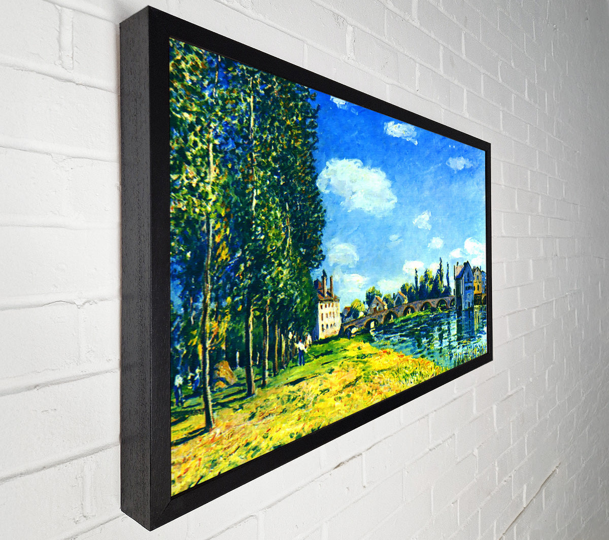 Sisley Bridge Of Moret In Summer Canvas Wall Art