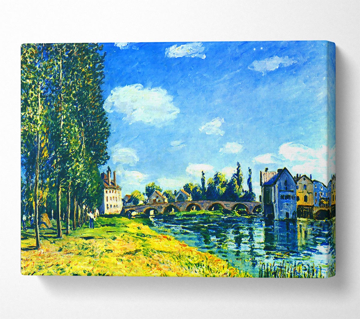 Sisley Bridge Of Moret In Summer Canvas Wall Art
