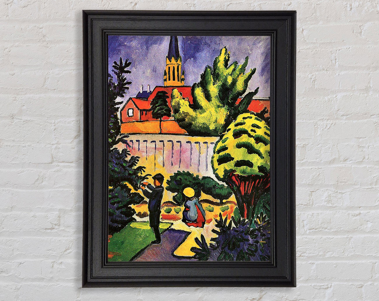 August Macke Children In The Garden Framed Print