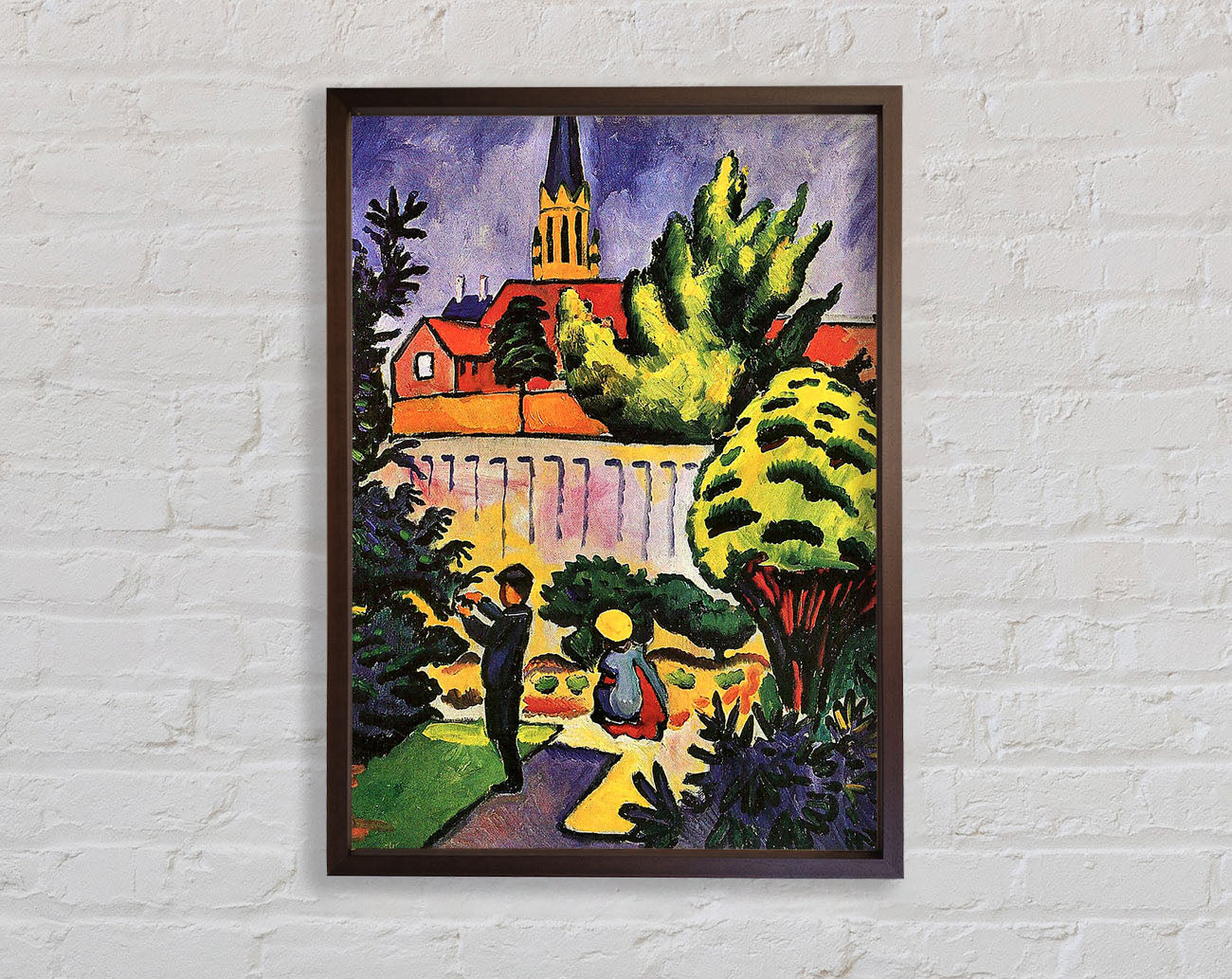 August Macke Children In The Garden Framed Print