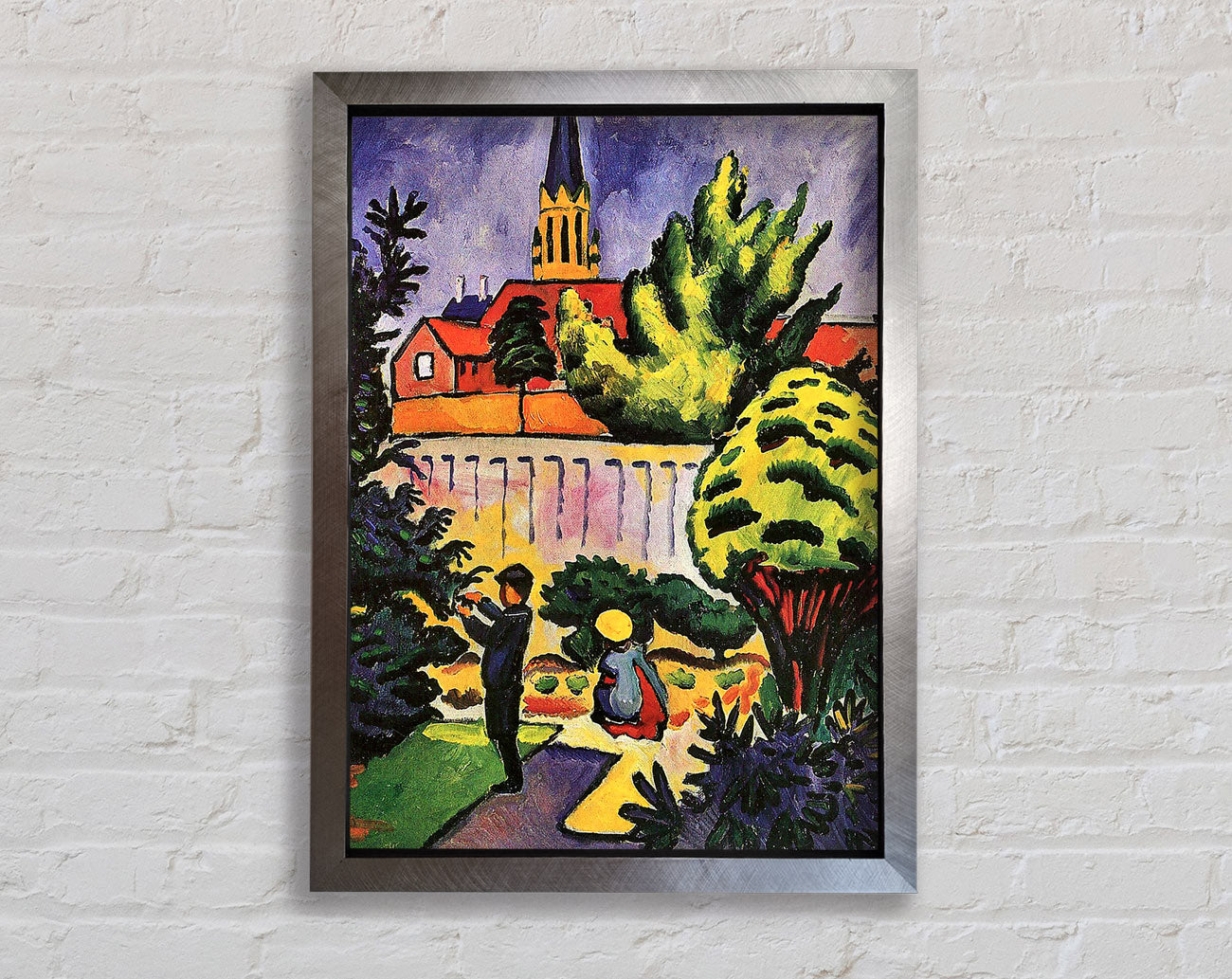 August Macke Children In The Garden Framed Print