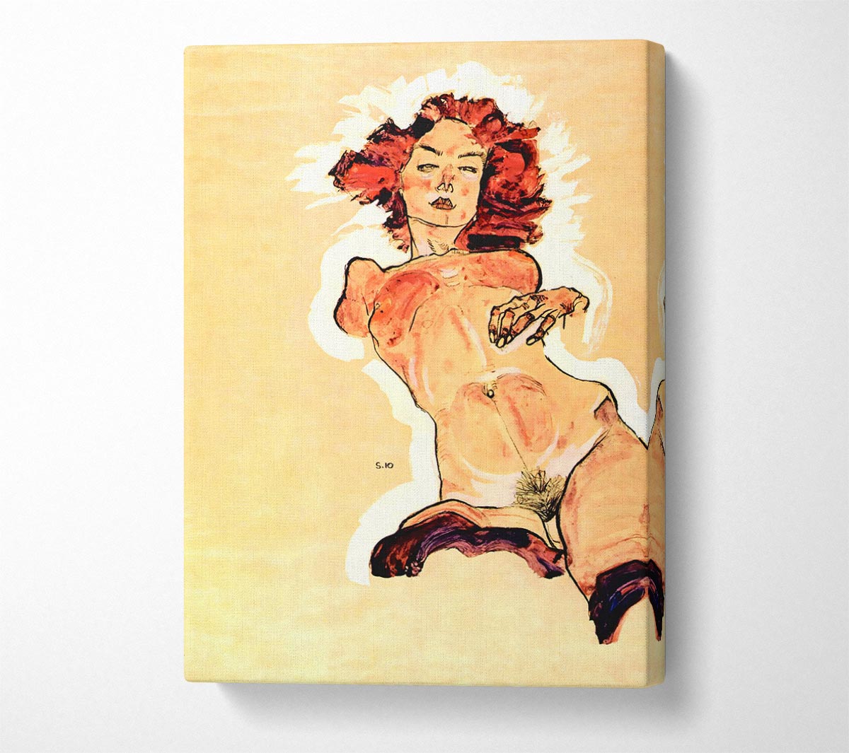 Schiele Female Act Canvas Wall Art