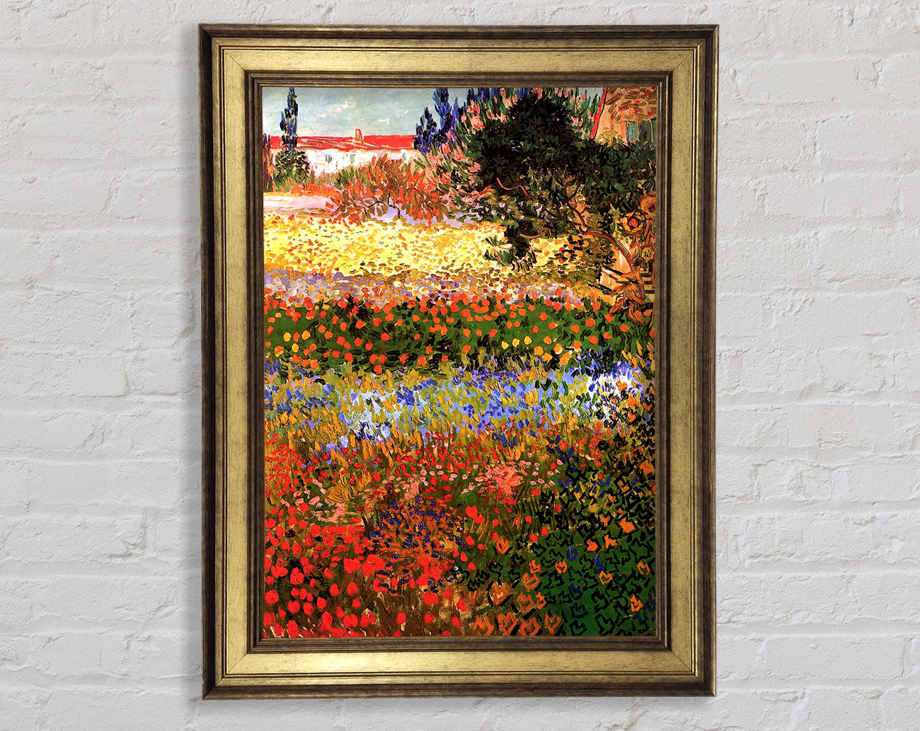 Van Gogh Flowering Garden Framed Print