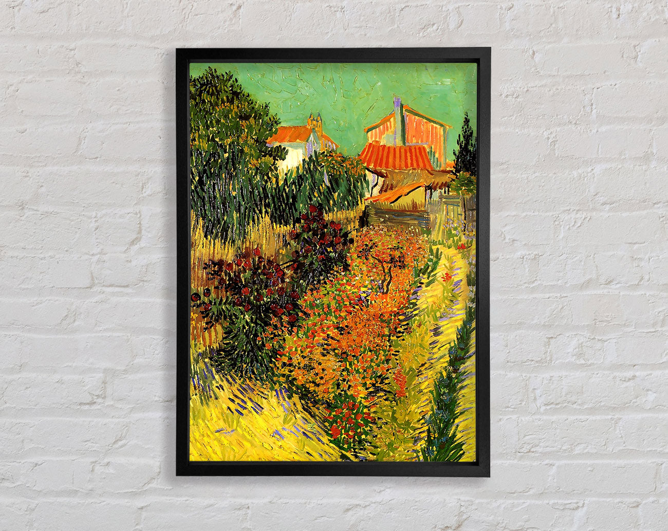 Van Gogh Garden Behind A House Framed Print