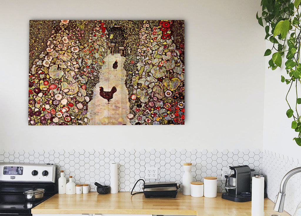 Garden Path With Chickens By Klimt