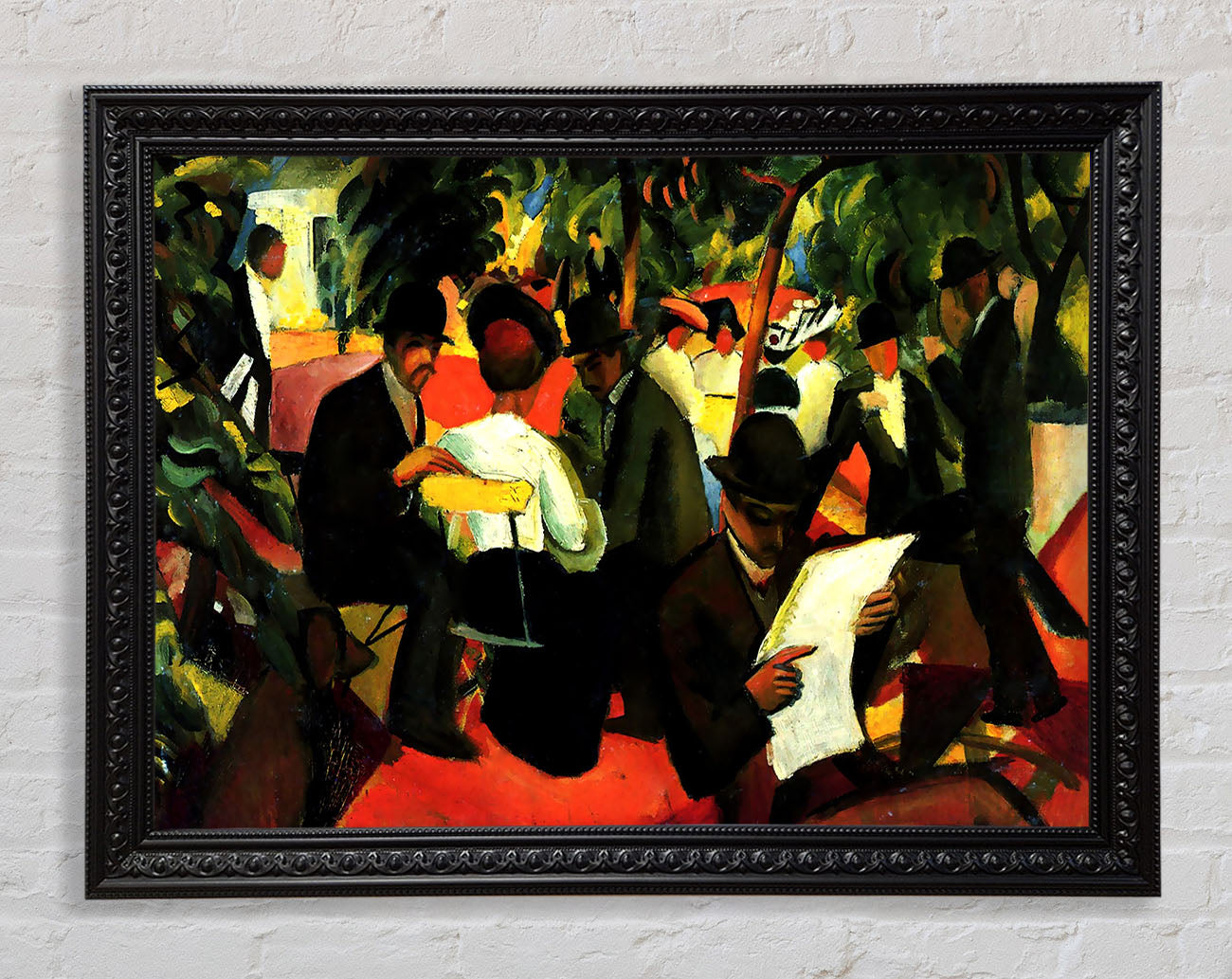 August Macke Garden Restaurant Framed Print