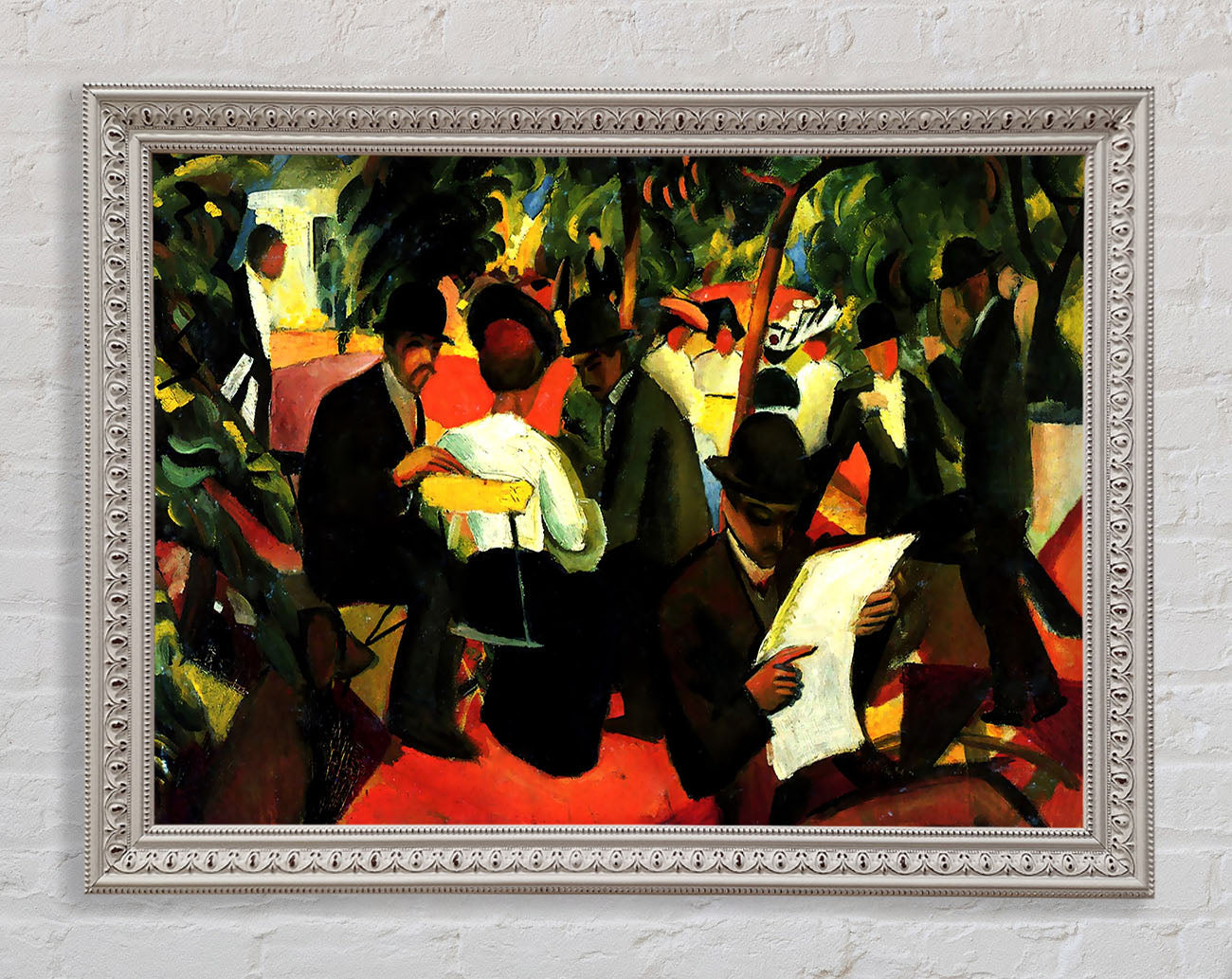August Macke Garden Restaurant Framed Print