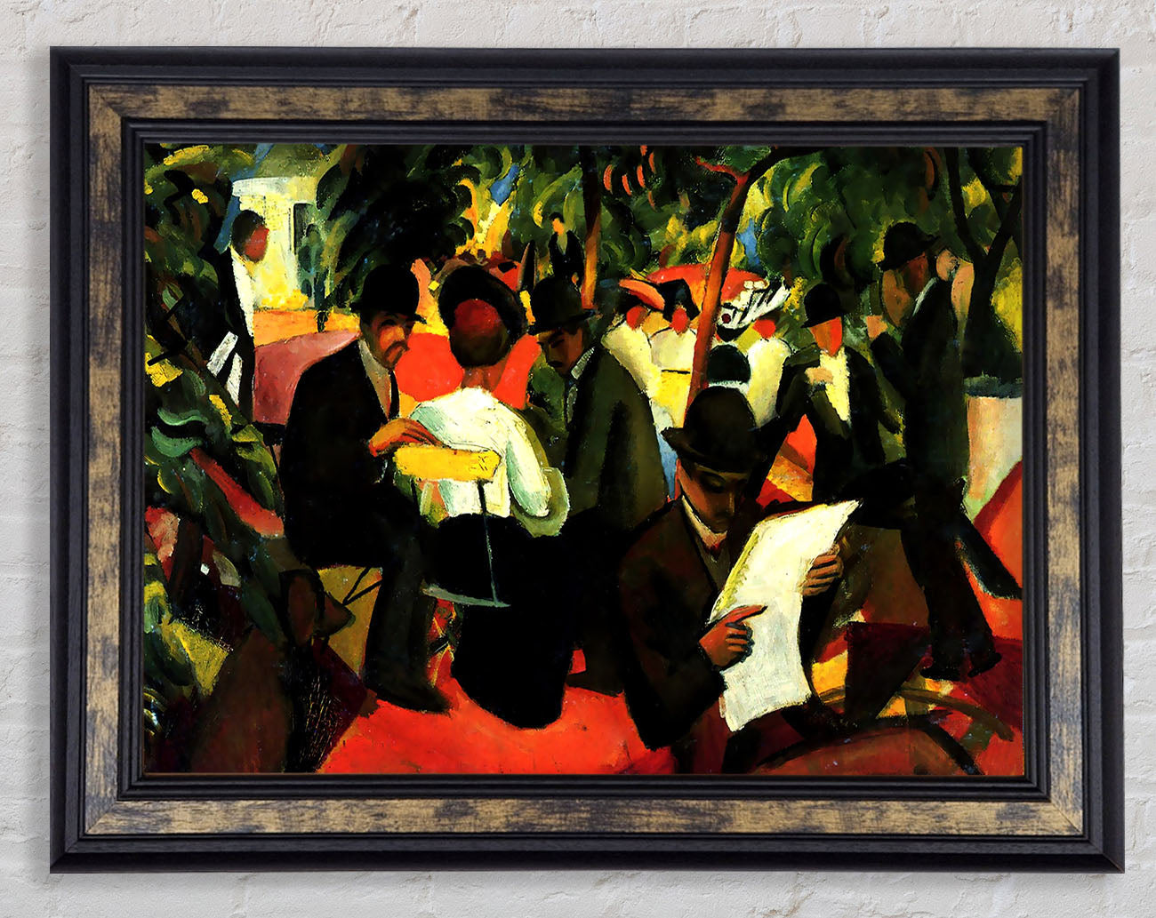 August Macke Garden Restaurant Framed Print