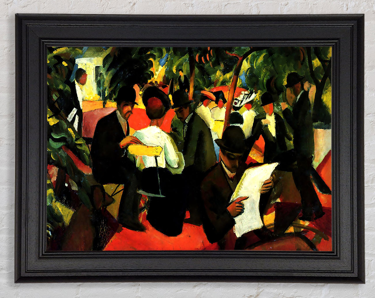 August Macke Garden Restaurant Framed Print