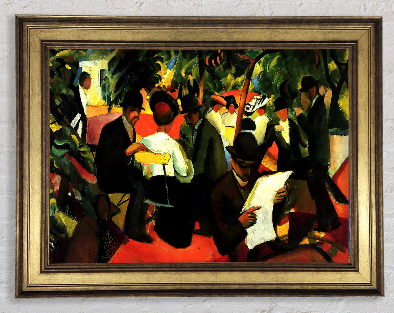 August Macke Garden Restaurant Framed Print