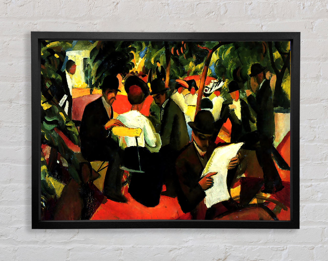 August Macke Garden Restaurant Framed Print