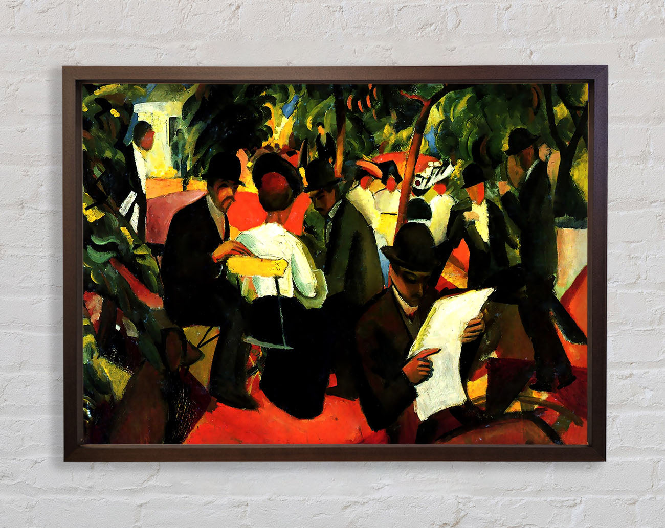 August Macke Garden Restaurant Framed Print