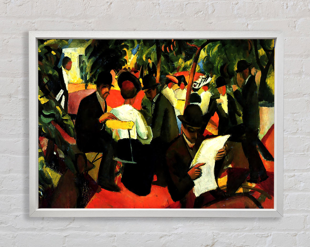 August Macke Garden Restaurant Framed Print