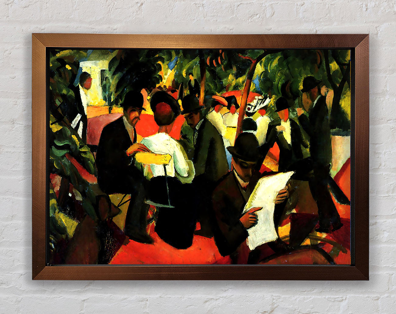 August Macke Garden Restaurant Framed Print