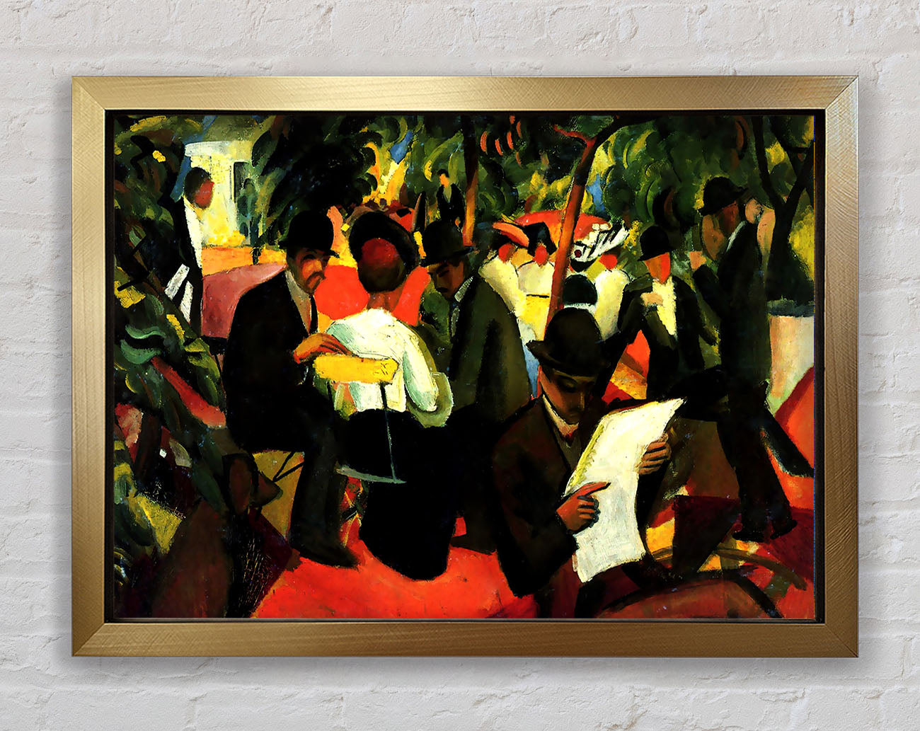 August Macke Garden Restaurant Framed Print