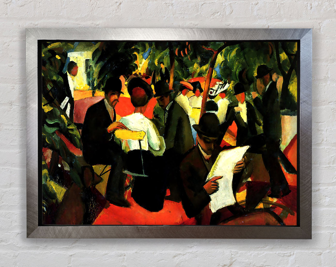 August Macke Garden Restaurant Framed Print