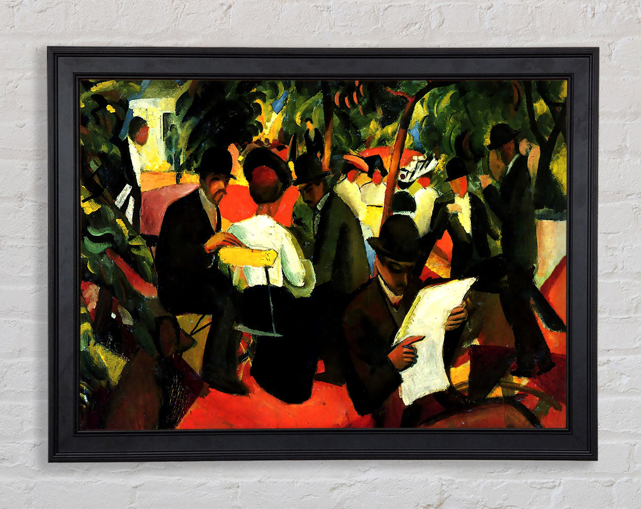 August Macke Garden Restaurant Framed Print