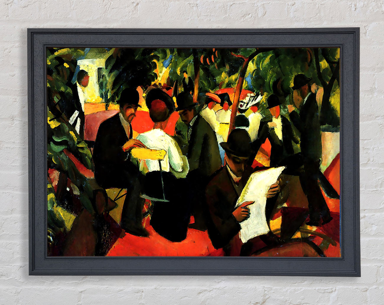 August Macke Garden Restaurant Framed Print