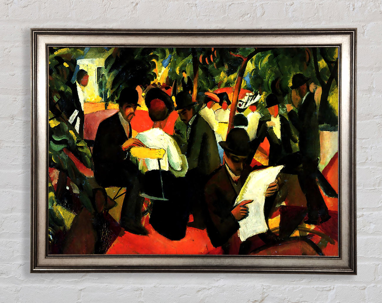 August Macke Garden Restaurant Framed Print