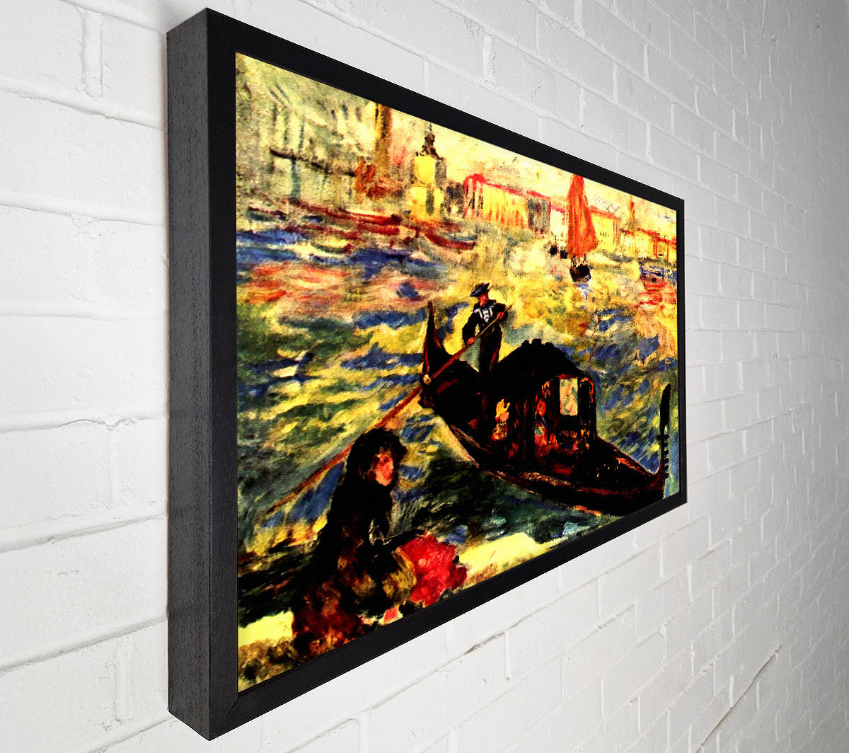 Renoir Gondola On The Canale Grande Canvas Wall Art