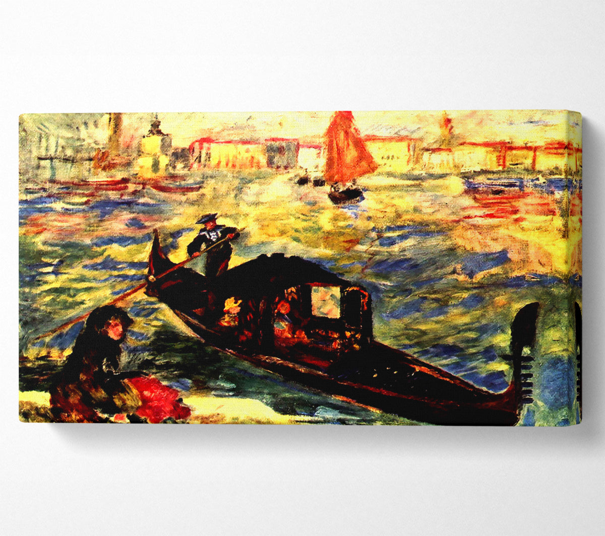 Renoir Gondola On The Canale Grande Canvas Wall Art