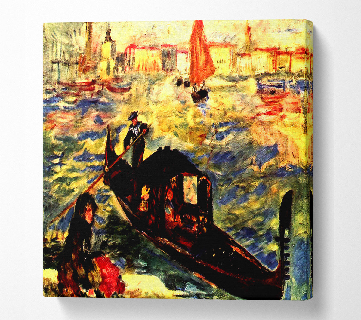Renoir Gondola On The Canale Grande Canvas Wall Art