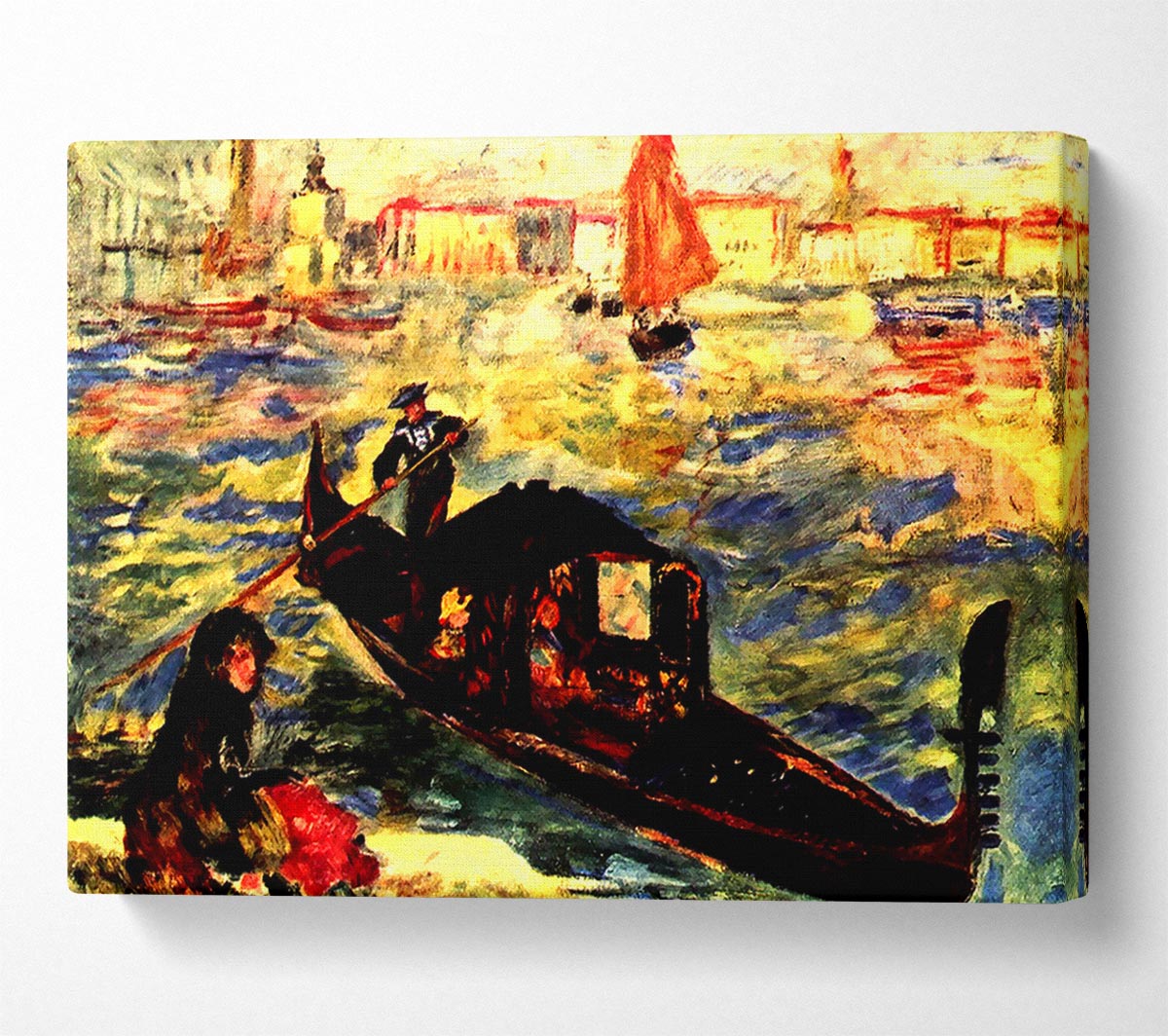 Renoir Gondola On The Canale Grande Canvas Wall Art