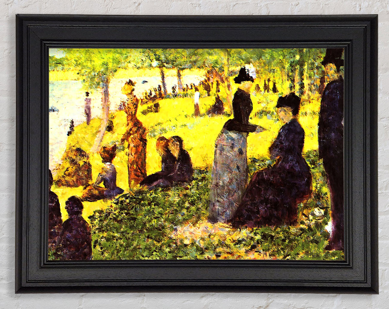Seurat La Grande Jatte By Excursionists Framed Print