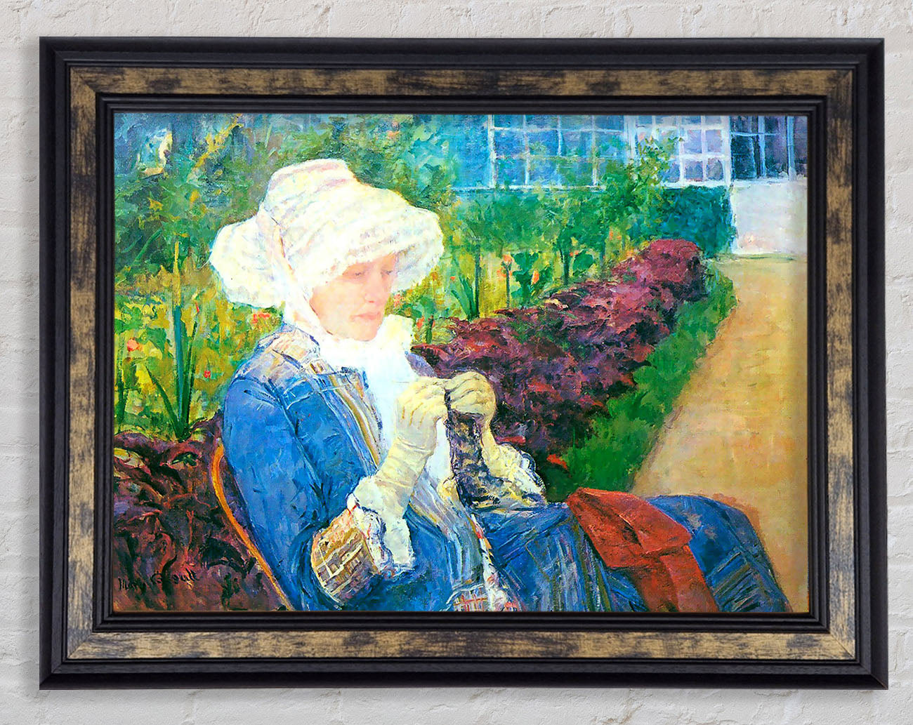 Mary Cassatt Lydia In The Garden Of Marly Framed Print
