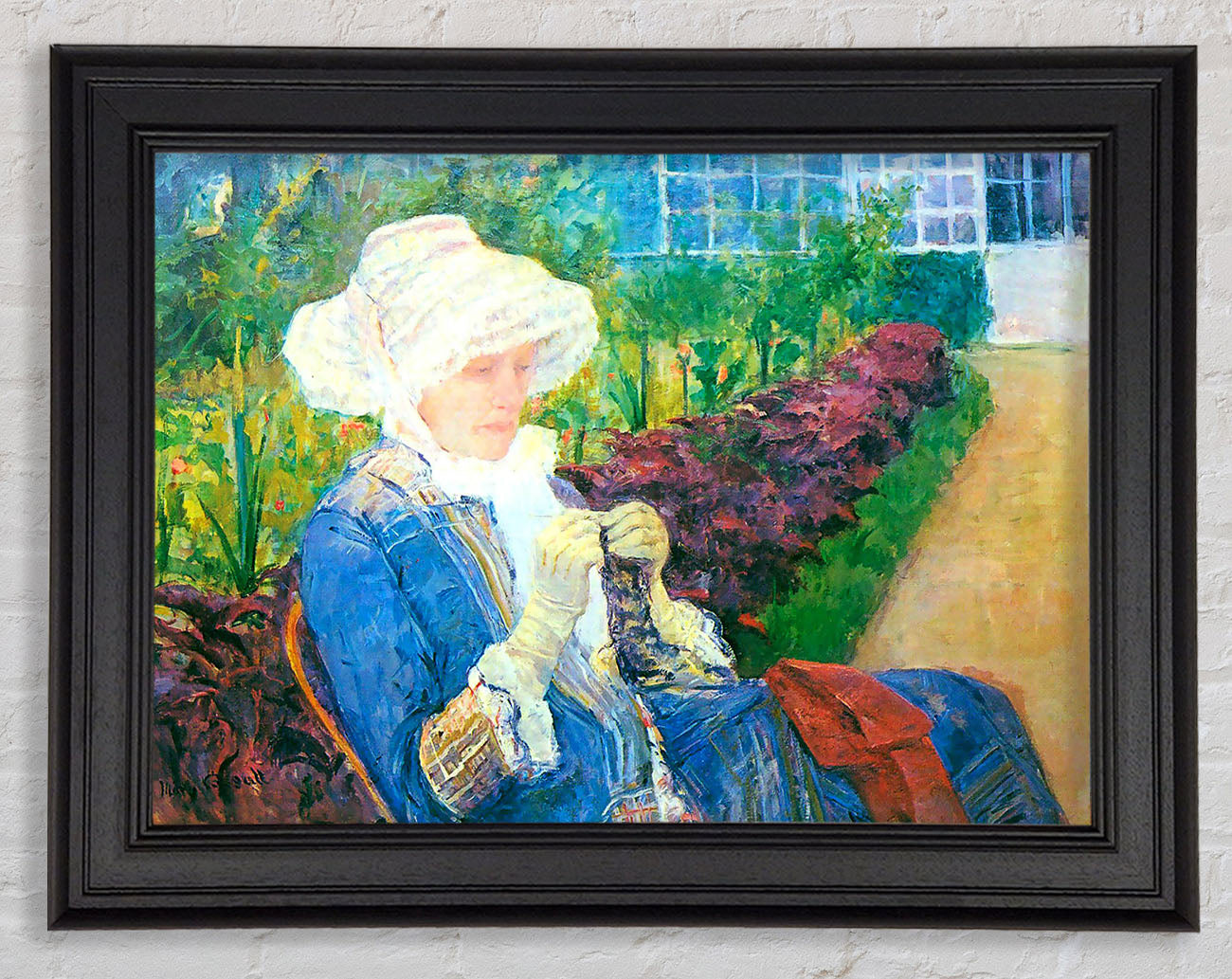 Mary Cassatt Lydia In The Garden Of Marly Framed Print