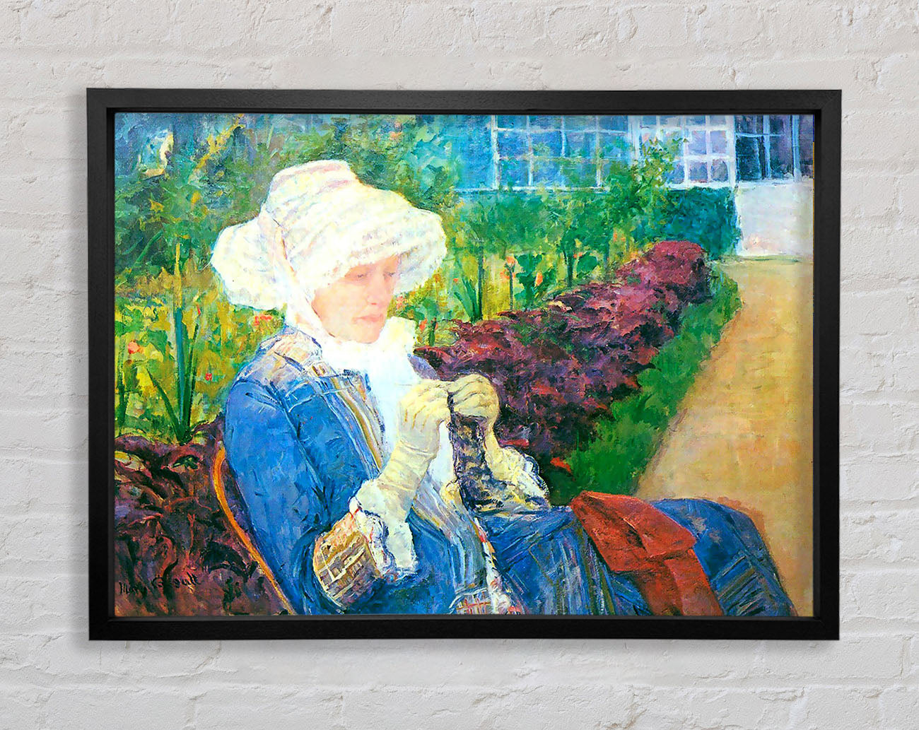 Mary Cassatt Lydia In The Garden Of Marly Framed Print
