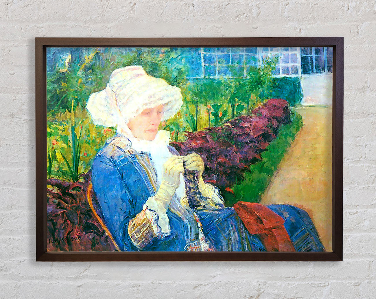 Mary Cassatt Lydia In The Garden Of Marly Framed Print