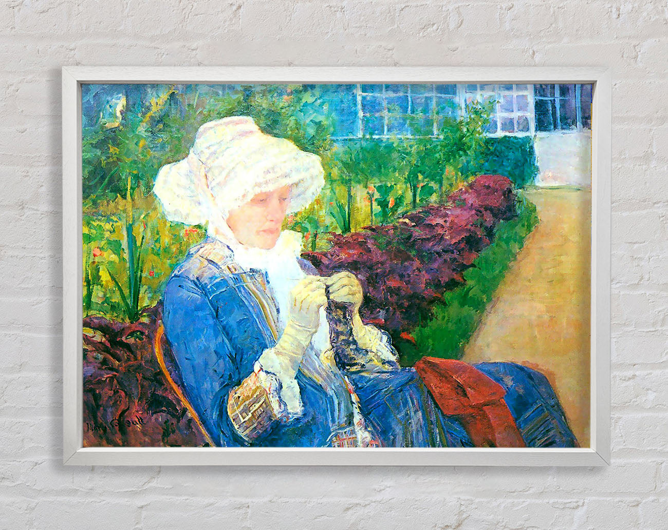 Mary Cassatt Lydia In The Garden Of Marly Framed Print