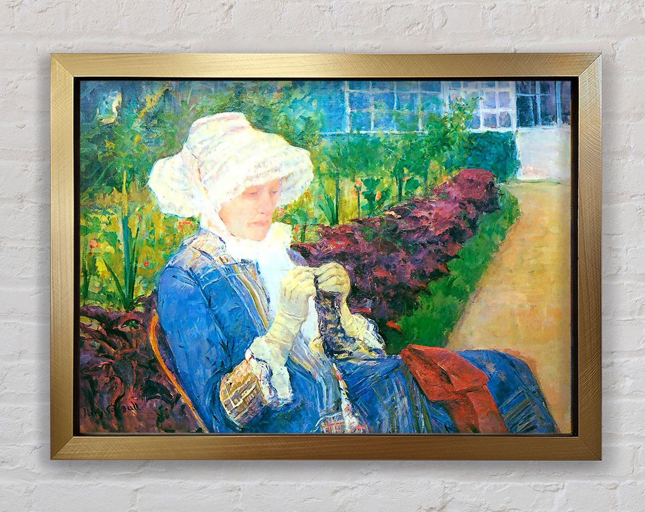Mary Cassatt Lydia In The Garden Of Marly Framed Print