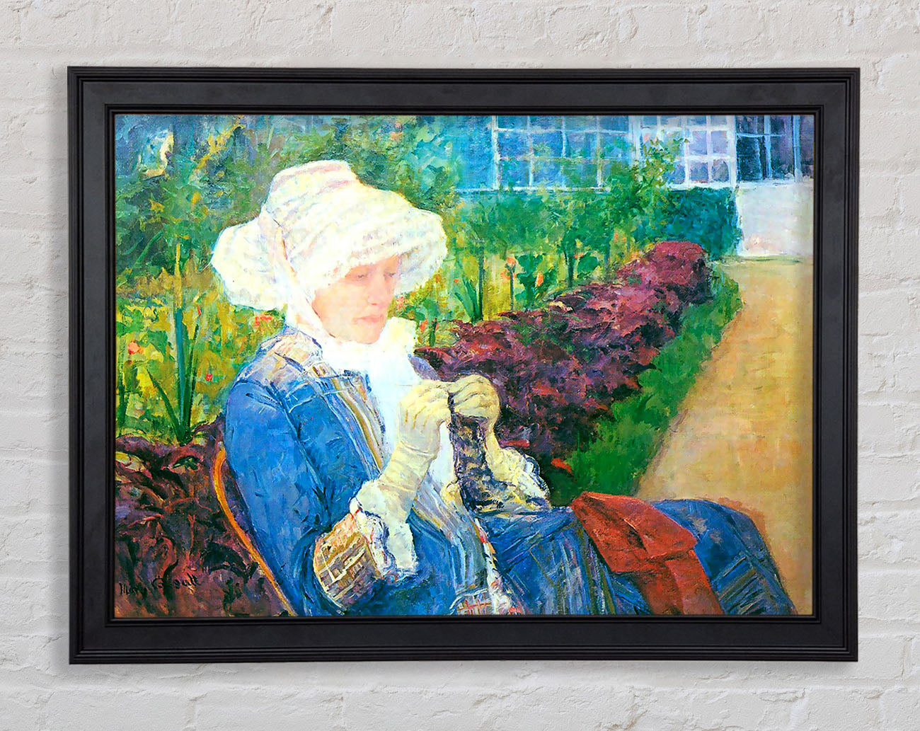 Mary Cassatt Lydia In The Garden Of Marly Framed Print