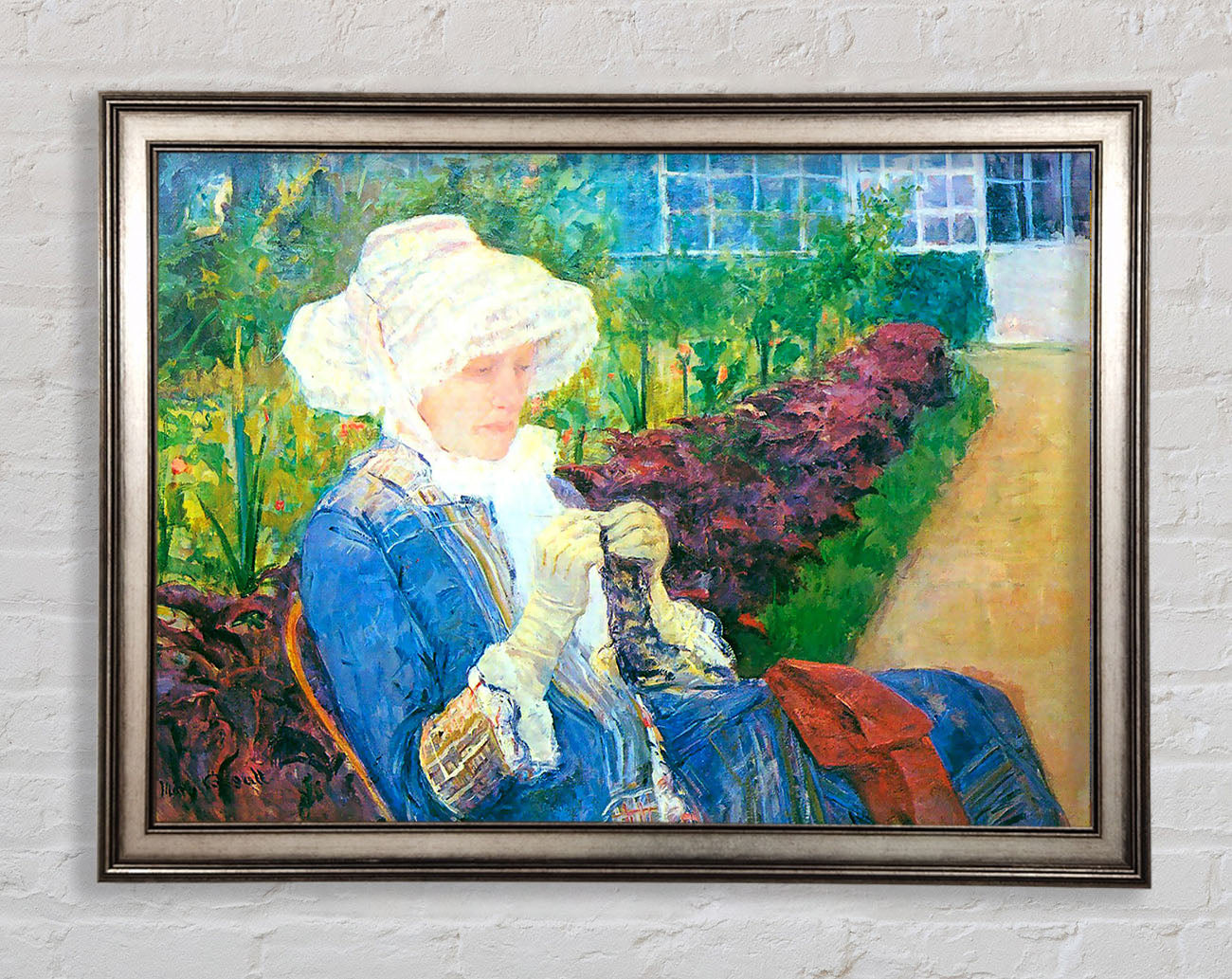 Mary Cassatt Lydia In The Garden Of Marly Framed Print