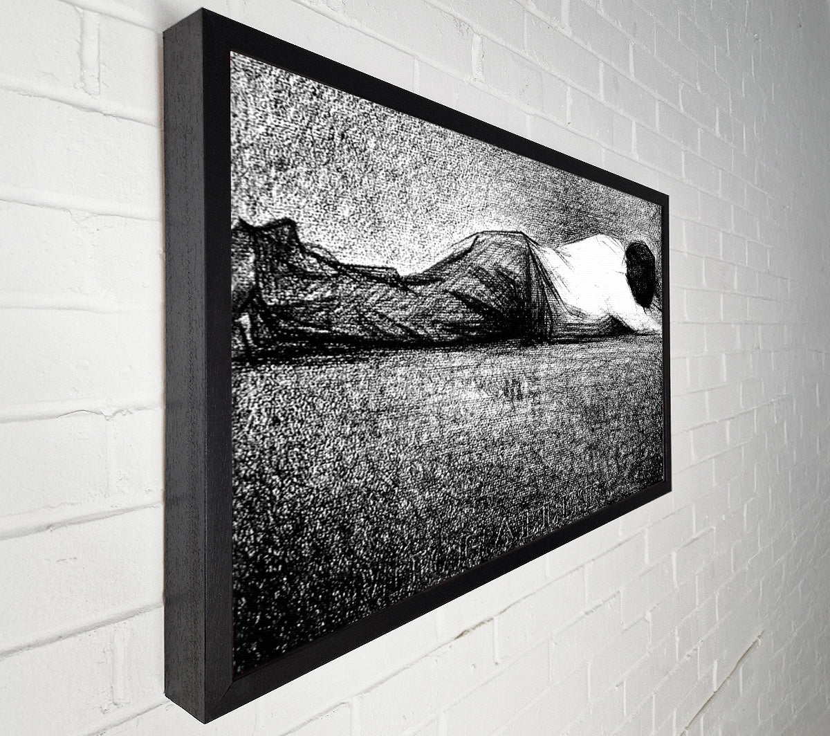 Seurat Man Sleeping Canvas Wall Art