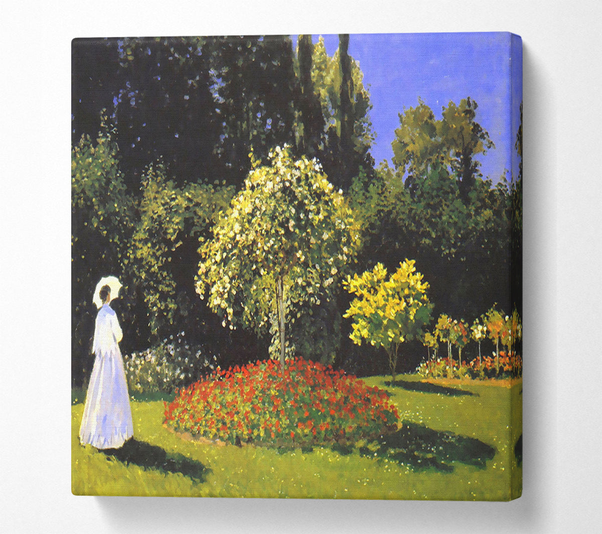 Monet Jeanne Marguerite Lecadre In The Garden Canvas Wall Art