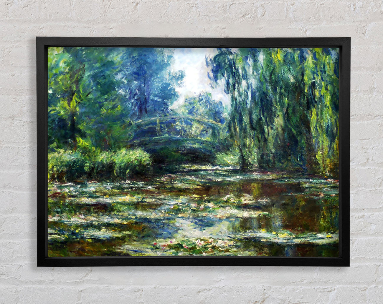 Monet Water Lillies In Monets Garden Framed Print