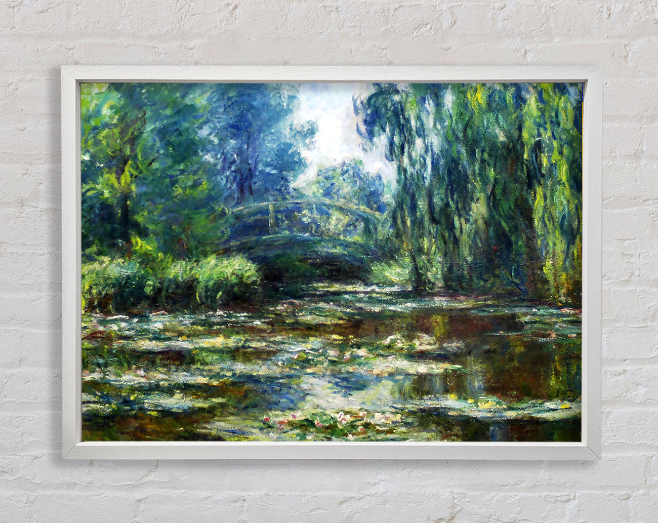 Monet Water Lillies In Monets Garden Framed Print
