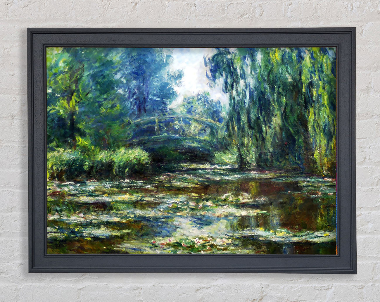 Monet Water Lillies In Monets Garden Framed Print