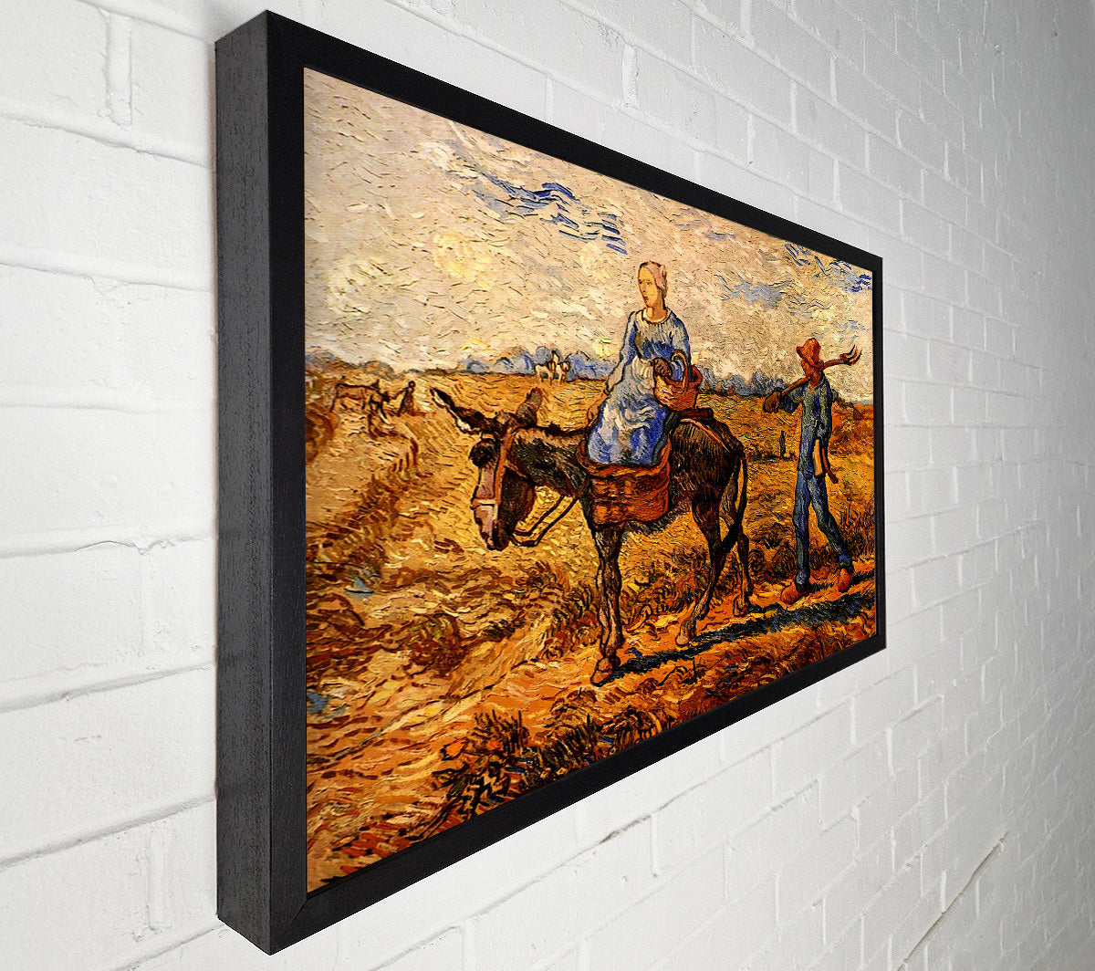 Van Gogh Morning Peasant Couple Going To Work Canvas Wall Art