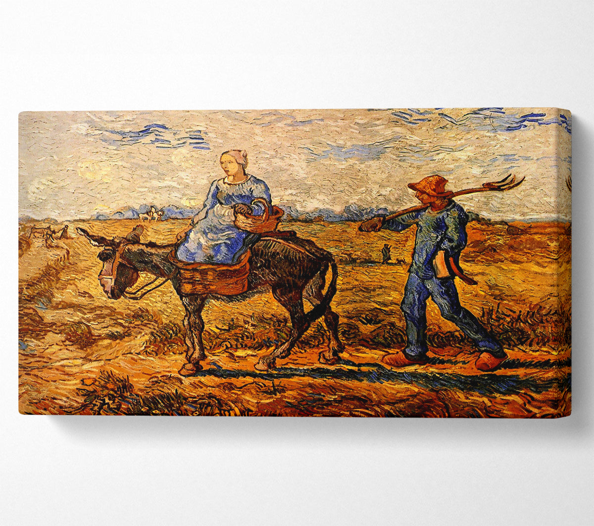 Van Gogh Morning Peasant Couple Going To Work Canvas Wall Art