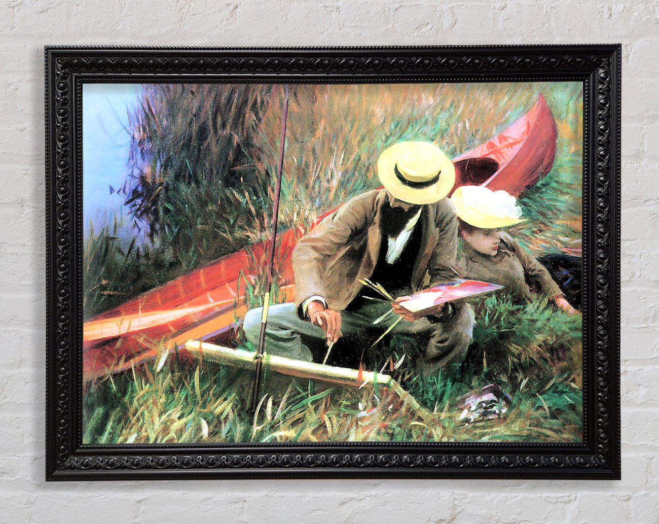 John Singer Sargent Paul Helleu Stands With His Wife Framed Print