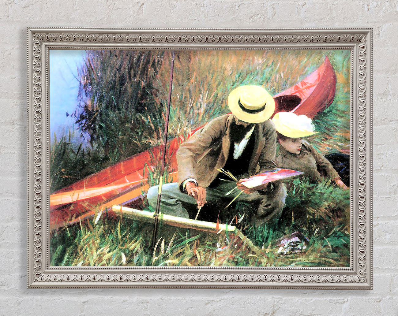 John Singer Sargent Paul Helleu Stands With His Wife Framed Print